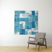 Nahtlose Patchwork-Collage-Mix-Quiltmuster-Druck Wandteppich (Beispiel (Horizontal))