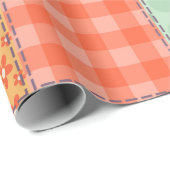 Nahtlose Patchwork-Eule-Muster. Vintager Hintergru Geschenkpapier (Rolleneckpunkt)