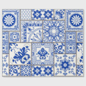 Nahtlose Patchwork-Kachel mit viktorianischen Moti Geschenkpapier (Flach)