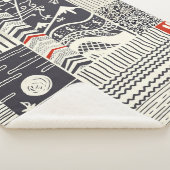 Nahtlose Patchwork-Muster aus abstrakten Doodles. Sherpadecke (3/4)