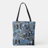 Nahtlose Patchwork-Muster aus verschiedenen Stoffe Tasche (Rückseite)