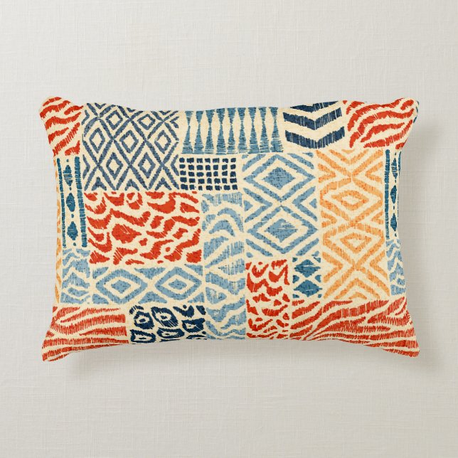 Nahtlose Patchwork-Muster. Eine Sammlung von Hand- Dekokissen (Vorderseite)
