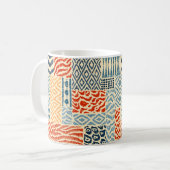 Nahtlose Patchwork-Muster. Eine Sammlung von Hand- Kaffeetasse (Vorderseite Links)