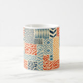 Nahtlose Patchwork-Muster. Eine Sammlung von Hand- Kaffeetasse (Mittel)