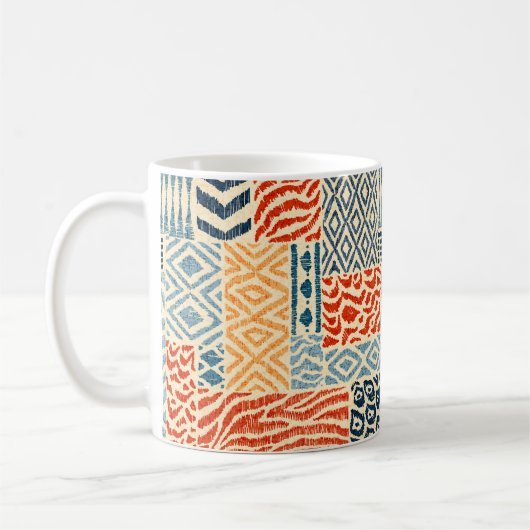 Nahtlose Patchwork-Muster. Eine Sammlung von Hand- Kaffeetasse (Links)