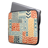 Nahtlose Patchwork-Muster. Eine Sammlung von Hand- Laptopschutzhülle (Vorderseite Links)