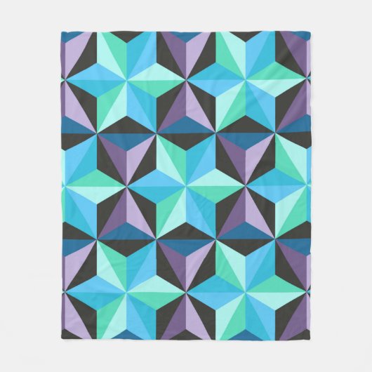 Nahtlose Patchwork-Muster mit Sternen. Abstrakt Fleecedecke (Vorderseite)