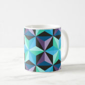 Nahtlose Patchwork-Muster mit Sternen. Abstrakt Kaffeetasse (VorderseiteRechts)