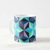 Nahtlose Patchwork-Muster mit Sternen. Abstrakt Kaffeetasse (Vorderseite Links)