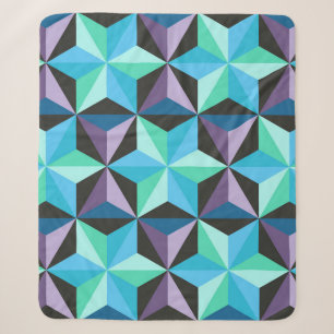 Nahtlose Patchwork-Muster mit Sternen. Abstrakt Sherpadecke