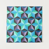 Nahtlose Patchwork-Muster mit Sternen. Abstrakt Wandteppich (Vorderseite)