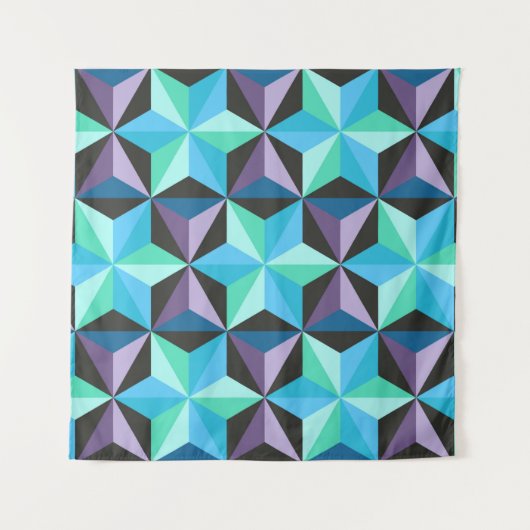 Nahtlose Patchwork-Muster mit Sternen. Abstrakt Wandteppich (Vorderseite)
