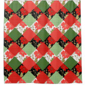 Nahtlose Patchwork-Patchwork-Patchwork-Muster-Geom Duschvorhang (Vorderseite)