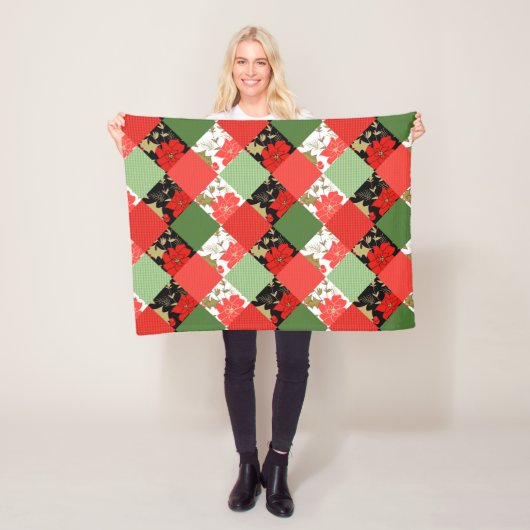 Nahtlose Patchwork-Patchwork-Patchwork-Muster-Geom Fleecedecke (Beispiel)