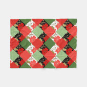 Nahtlose Patchwork-Patchwork-Patchwork-Muster-Geom Fleecedecke (Vorderseite (Horizontal))