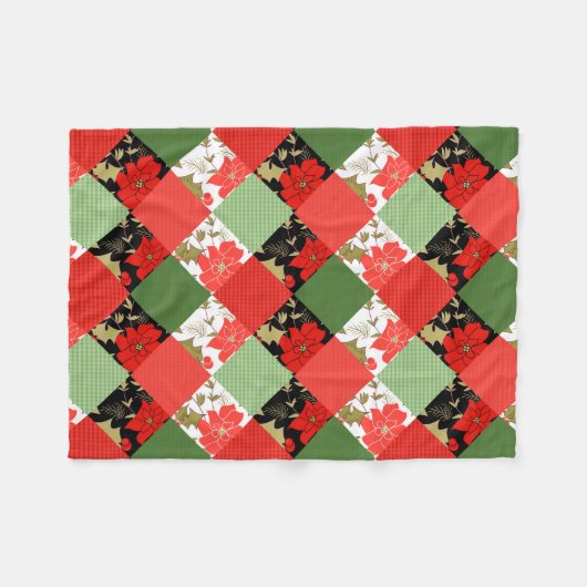 Nahtlose Patchwork-Patchwork-Patchwork-Muster-Geom Fleecedecke (Vorderseite (Horizontal))
