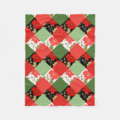 Nahtlose Patchwork-Patchwork-Patchwork-Muster-Geom Fleecedecke (Vorderseite)