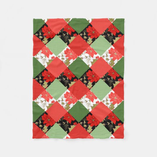 Nahtlose Patchwork-Patchwork-Patchwork-Muster-Geom Fleecedecke (Vorderseite)