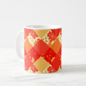Nahtlose Patchwork-Patchwork-Patchwork-Muster-Geom Kaffeetasse (Vorderseite Links)