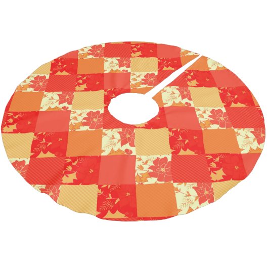 Nahtlose Patchwork-Patchwork-Patchwork-Muster-Geom Polyester Weihnachtsbaumdecke (Schrägansicht)