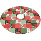 Nahtlose Patchwork-Patchwork-Patchwork-Muster-Geom Polyester Weihnachtsbaumdecke (Schrägansicht)