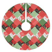 Nahtlose Patchwork-Patchwork-Patchwork-Muster-Geom Polyester Weihnachtsbaumdecke (Vorderseite)