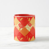 Nahtlose Patchwork-Patchwork-Patchwork-Muster-Geom Tasse (Zentrum)