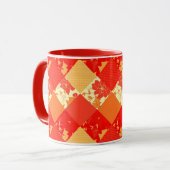 Nahtlose Patchwork-Patchwork-Patchwork-Muster-Geom Tasse (Vorderseite Links)
