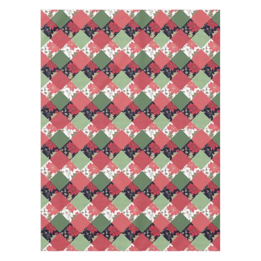 Nahtlose Patchwork-Patchwork-Patchwork-Muster-Geom Tischdecke (Vorderseite)