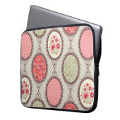 Nahtlose Patchwork Vintage Blumenmuster. Vintag Laptopschutzhülle (Vorderseite Links)
