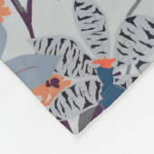 Nahtlose Patternwilde Blume, Abgeschieden auf blau Fleecedecke (Ecke)