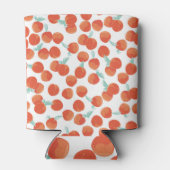 Nahtlose Pfirsichfrüchte, Sommermuster. Dosenkühler (Rückseite)