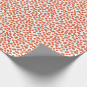 Nahtlose Pfirsichfrüchte, Sommermuster. Geschenkpapier (Ecke)