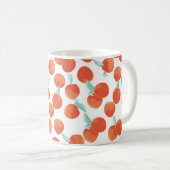Nahtlose Pfirsichfrüchte, Sommermuster. Kaffeetasse (VorderseiteRechts)