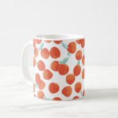Nahtlose Pfirsichfrüchte, Sommermuster. Kaffeetasse (Vorderseite Links)