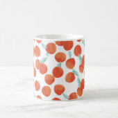 Nahtlose Pfirsichfrüchte, Sommermuster. Kaffeetasse (Mittel)
