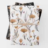 Nahtlose Pflanze im Bohnostil Geschenkpapier Set (Beispiel)