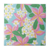 Nahtlose Plumeria Musterkunst Fliese (Vorderseite)