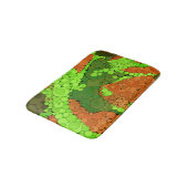 Nahtlose Pointillismus handgemalte Kreise rund um  Badematte (Schrägansicht)