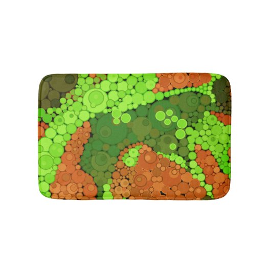 Nahtlose Pointillismus handgemalte Kreise rund um Badematte (Vorderseite)