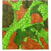 Nahtlose Pointillismus handgemalte Kreise rund um Duschvorhang (Vorderseite)