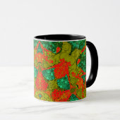 Nahtlose Pointillismus handgemalte Kreise rund um Tasse (VorderseiteRechts)