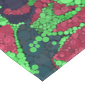 Nahtlose Pointillismus handgemalte Kreise rund um Tischdecke (Schrägansicht)