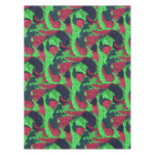 Nahtlose Pointillismus handgemalte Kreise rund um Tischdecke (Vorderseite)