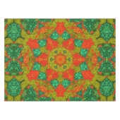 Nahtlose Pointillismus handgemalte Kreise rund um Tischdecke (Vorderseite (Horizontal))