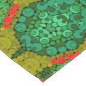 Nahtlose Pointillismus handgemalte Kreise rund um Tischdecke (Schrägansicht)