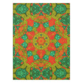 Nahtlose Pointillismus handgemalte Kreise rund um Tischdecke (Vorderseite)