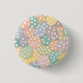 Nahtlose Polka Dot Muster in Pastellfarben Button (Vorderseite)