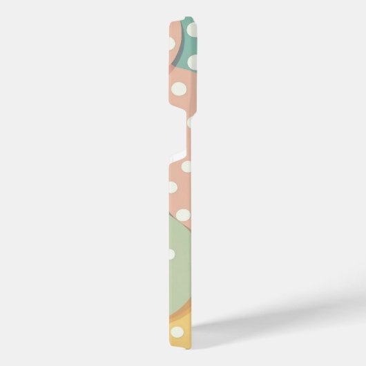 Nahtlose Polka Dot Muster in Pastellfarben iPhone Hülle (Rechte Seite)