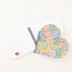 Nahtlose Polka Dot Muster in Pastellfarben Notizblock